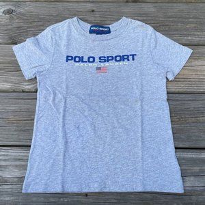 Polo Sport by Ralph Lauren Kid Boys Tee Gray Shorts Sleeve Cotton T Shirt Size 4
